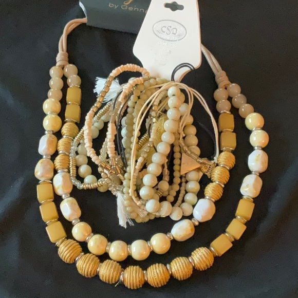 Necklace by Gennaro, with Bracelets by Catherine Stein, Beautiful Set🔥❤️💙💕😂 - Picture 2 of 8